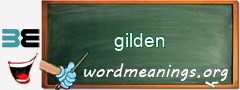 WordMeaning blackboard for gilden